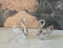 Verzilverd zwaantje zoutschaaltje