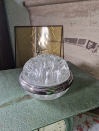 Oud glazen rozensteker rozenbowl