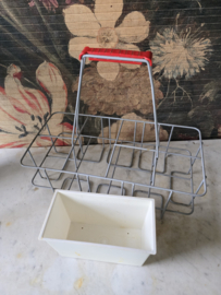 Vintage metalen flessenrek