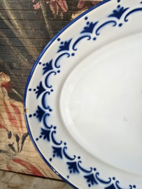 Ovaal emaille dienblad