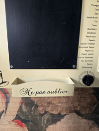 Oud frans blikken boodschappenlijst
