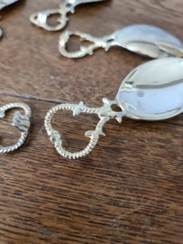 Set verzilverde amuse lepels
