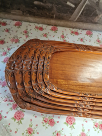 Set bewerkte houten dienbladen