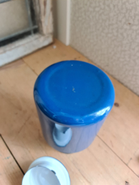 Blauw emaille melkbus nr1