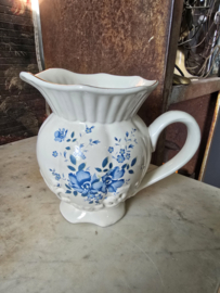 Brocante lampetkan met schaal bloemetjes