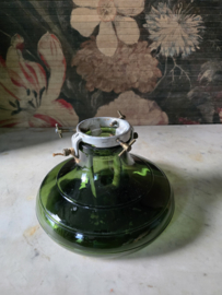 Antiek groen glazen kerstboom standaard