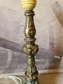Antiek messing barok lampenvoet