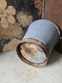 Grijs gewolkte emaille groenten emmer