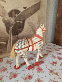 Antiek papier mache paardje