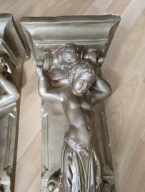 Antiek wand muur ornament engel putti
