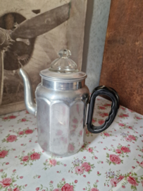 Aluminium pruttelpot glazen knop nr2