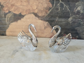 Verzilverd zwaantje zoutschaaltje