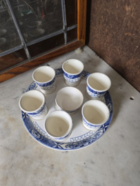 Eierdopjes met onderbord butterflij servies