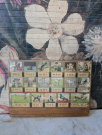 Oud leesplankje aap noot mies