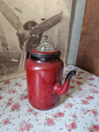Aluminium pruttelpot glazen knop nr3