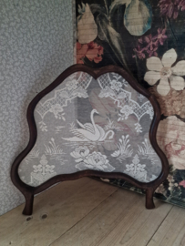 Antiek houten raamhor zwanen