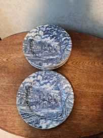 Blauw engels servies myott royal mail dinerbord