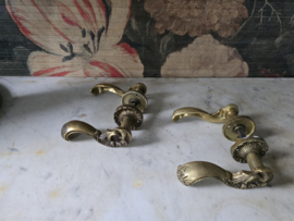 Antiek messing deurklink deurkruk