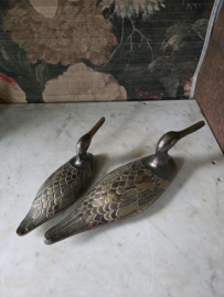Set antiek messing eenden