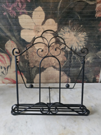 Brocante metalen kookboek standaard