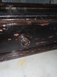 Antiek houten kaptafel spiegel