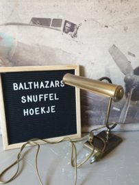 Oud koperen bureaulamp lamp nr1