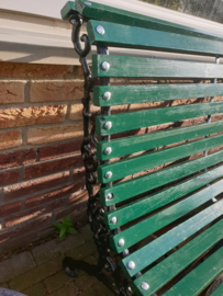 Antieke parkbank tuinbank gietijzeren poten