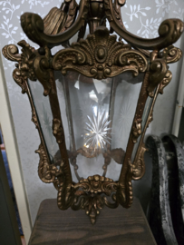 Antiek bewerkte messing hanglamp lantaarn