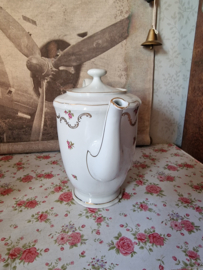 Porseleinen koffiepot roosjes rheinkrone bavaria