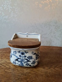 Blue danube zoutpot met houten deksel