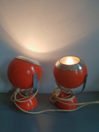 Oranje retro vintage metalen bollamp