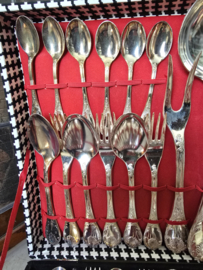 Oud brocante verzilverd bestek