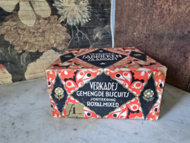 Oude kartonnen reclame doos verkade biscuits