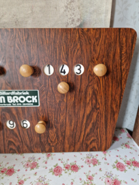 Houten scorebord biljart