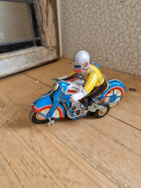 Blikken speelgoed motor met zijspan