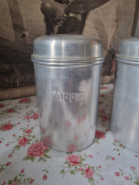 Aluminium koffie thee suiker bussen