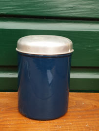 Petrol blauw emaille thee bus