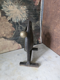 Oude franse bronzen tafelbel gong