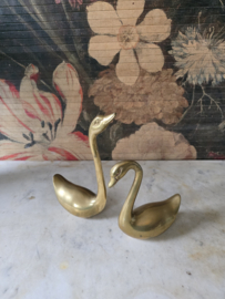 Set messing zwanen mid century