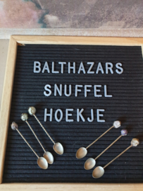 Verzilverde edelsteen lepeltjes
