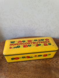 Oud honing ontbijtkoek blik verkade