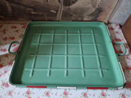 Mintgroen emaille dienblad