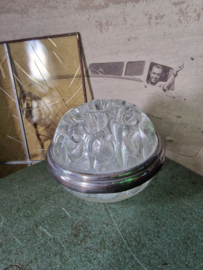 Oud glazen rozensteker rozenbowl