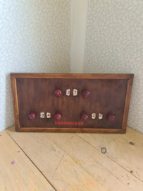 Oud houten scorebord biljart
