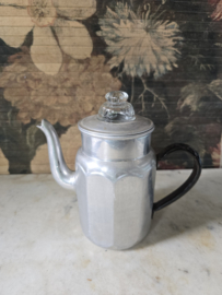 Aluminium pruttelpot glazen knop