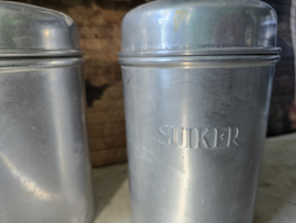 Aluminium koffie thee suiker bussen