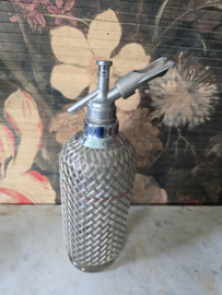 Oude glazen spuitfles sodafles sparklets