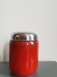 Rood emaille cacao bus