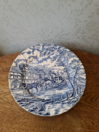 Blauw engels servies myott royal mail dinerbord