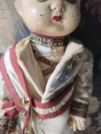 Antieke staande pop jongen ANJO